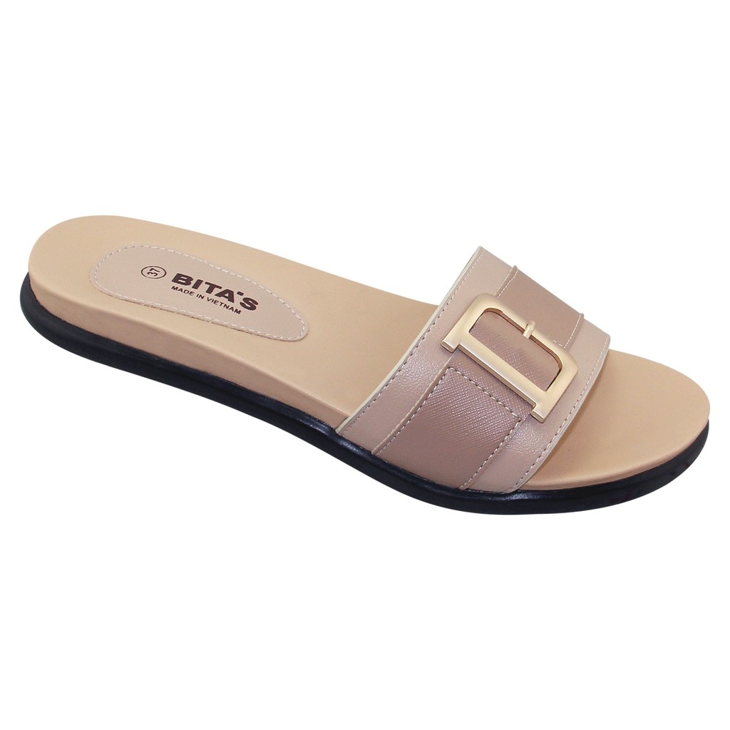 [Mã BMLTA50 giảm 10  đơn 150K] Dép nữ Bita's DYN.132 (Đen   Kem   Vàng)