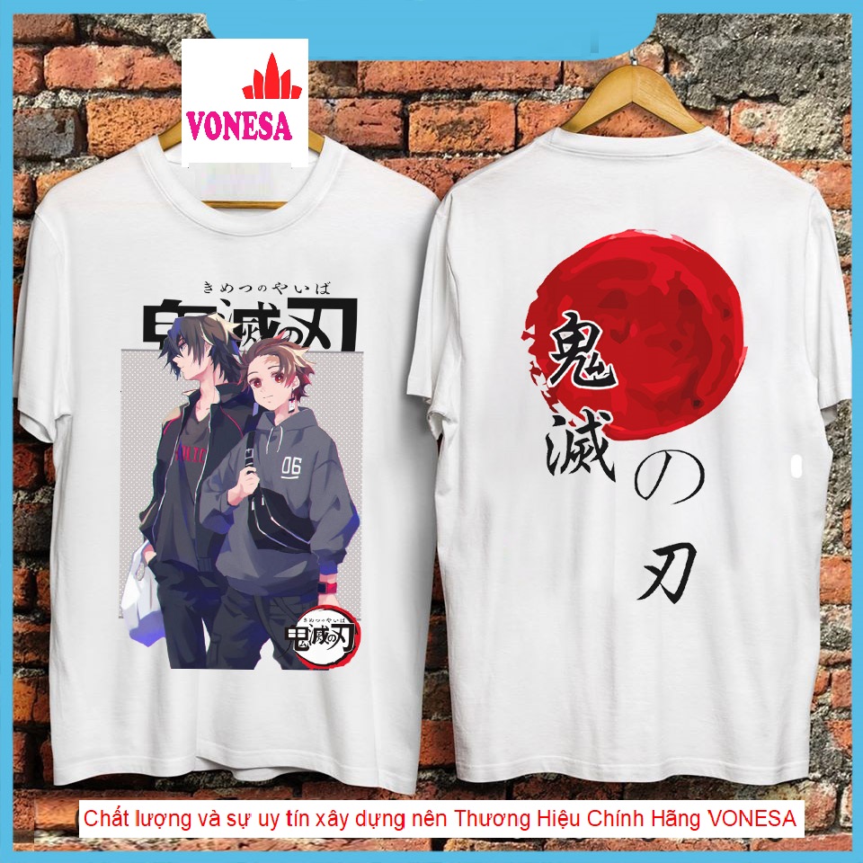 [HCM]Áo thun Kimetsu no Yaiba Giyuu - Tanjirou cực phong cách  Áo Giyuu Tanjiro siêu đẹp KY33  VONESA ( HÌNH .T.H.Ậ.T.)