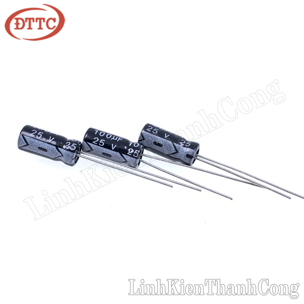 Bộ 5 Chiếc Tụ 100uF 25V (6x7mm)