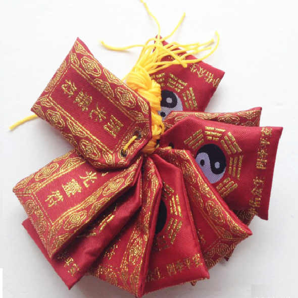 TÚI VẢI BÁT QUÁI MINI 2 kích thước-(đựng xu,thẻ,phù,vật phẩm phong thủy...) Xanh-Đỏ-Vàng