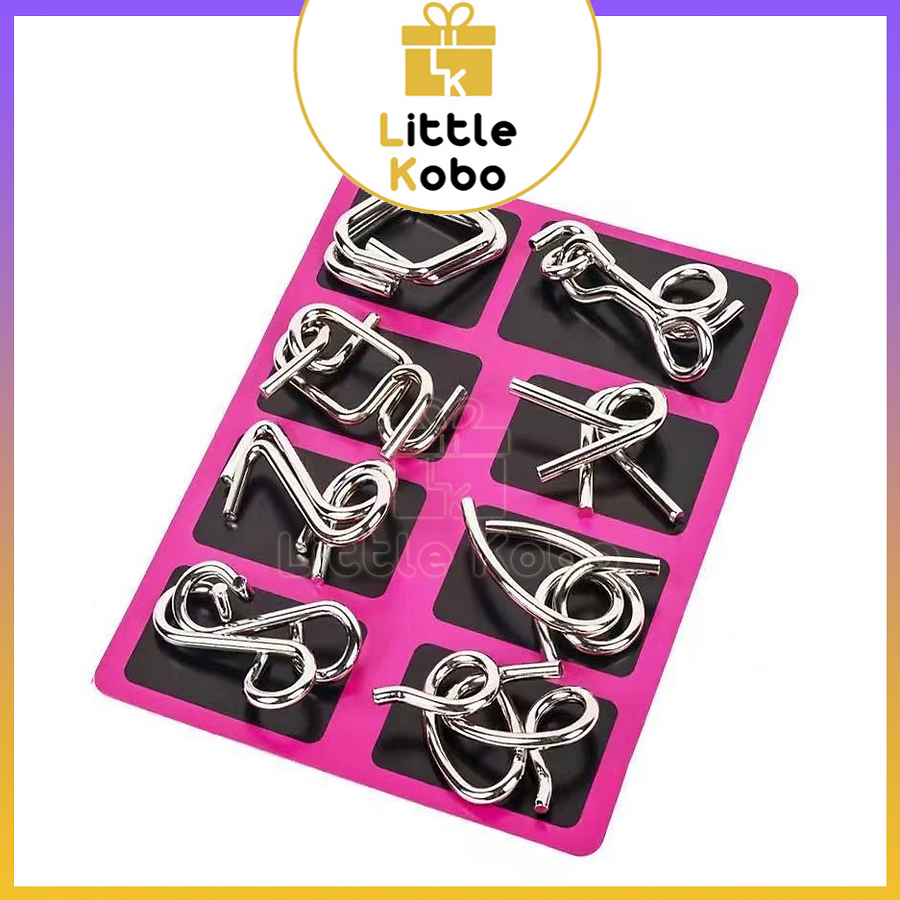 Trò Chơi Tháo Vòng Sắt Metal Wire Puzzle Trí Tuệ Thông Minh Đồ Chơi Trí Tuệ Trẻ Em Phát Triển Tư Duy - Little Kobo