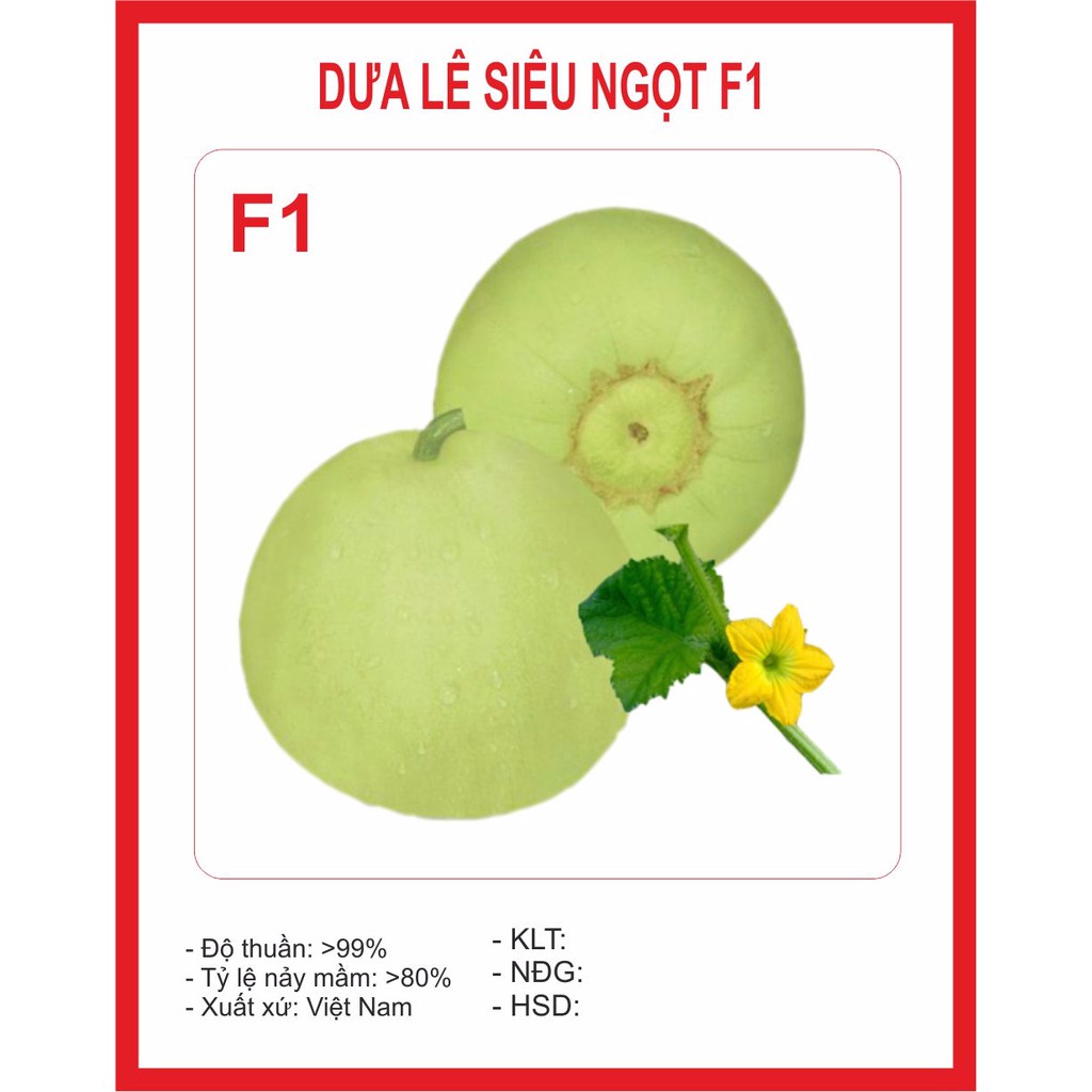 Hạt giống dưa lê siêu ngọt 20 hạt