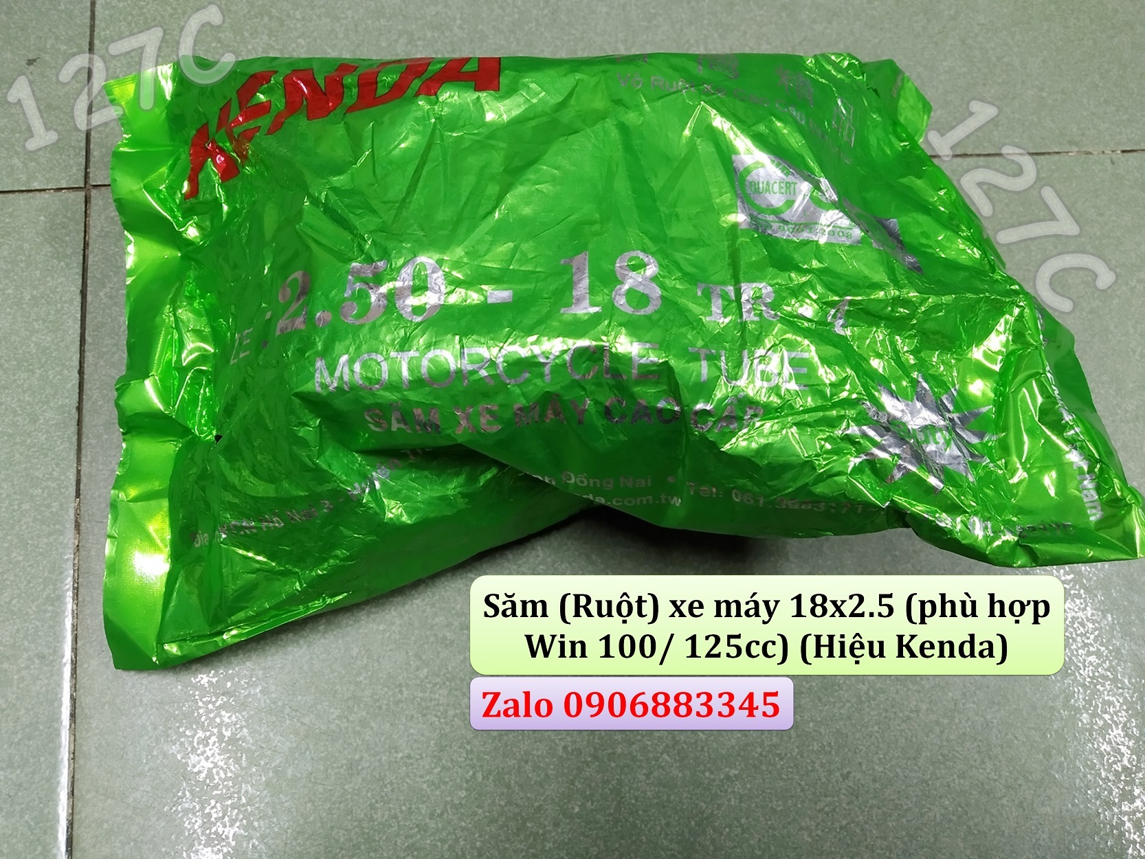 [HCM] Săm (Ruột) xe máy 2.50-18 & 3.00-17 (phù hợp trước & sau Win 100/ 125cc) (Hiệu Kenda)