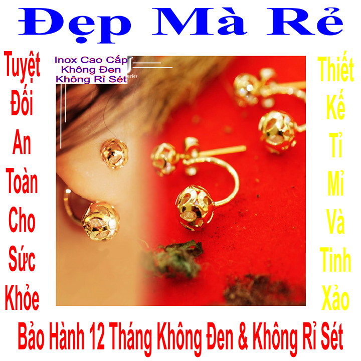 Bracelets stainless steel chain style ball hollow yellow-commitment 1 Đổi 1 if rust