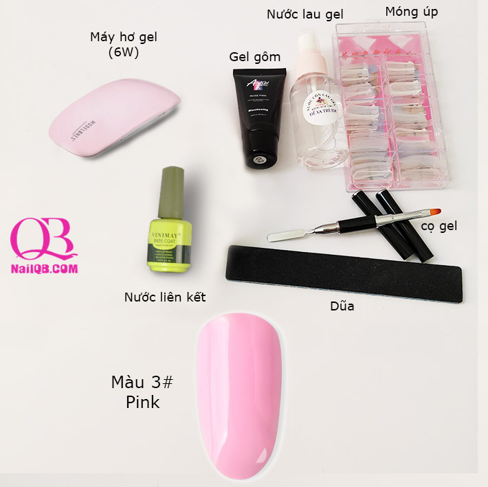 [HCM]Combo bộ dụng cụ làm gel gôm nối móng 7 món