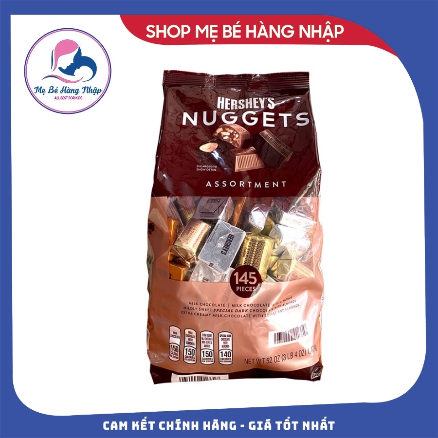 Kẹo socola Hershey's Nuggets chocolate 1.47Kg 4 vị của Mỹ
