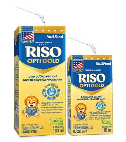 [Hoàn tiền 12%] Sữa Pha Sẵn Riso Opti gold 180ml