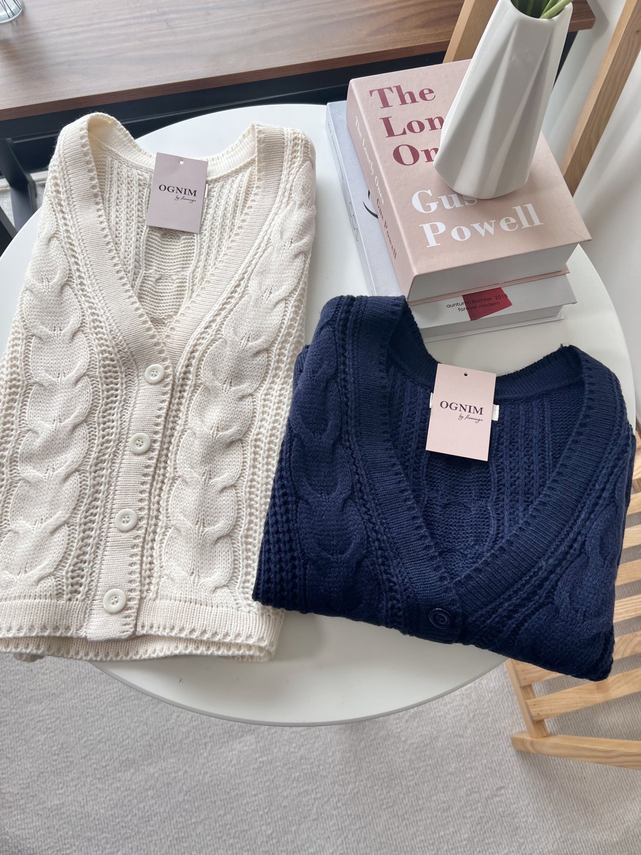 [ogniM Seoul] Áo gile len xoắn phong cách Hàn Quốc (Made in Korea)