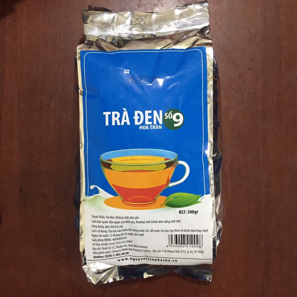 Trà đen số 9.nguyên liệu làm trà sữa 500g(túi bạc)