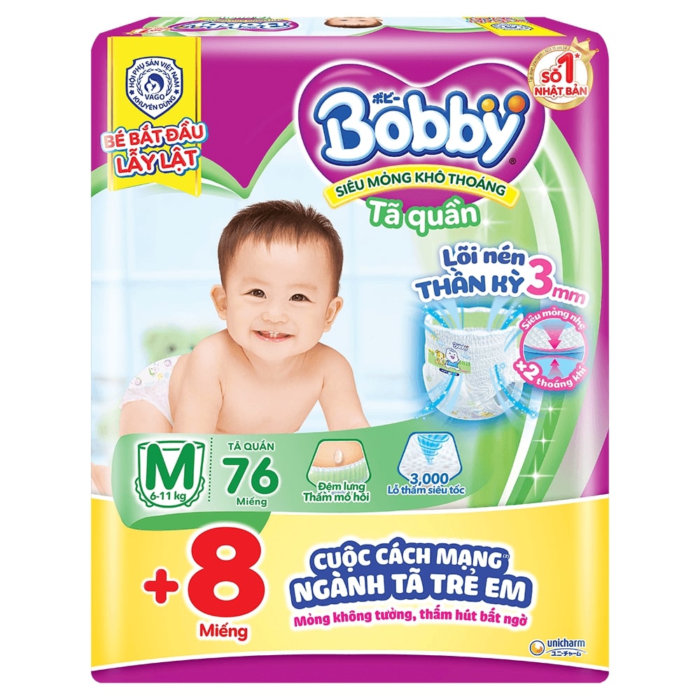 TÃ QUẦN BOBBY M76, L68, XL62, XXL54