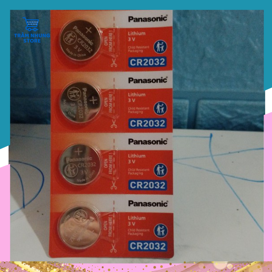 Vỉ 5 viên Pin nút Panasonic 3V CR-2032/5BEW