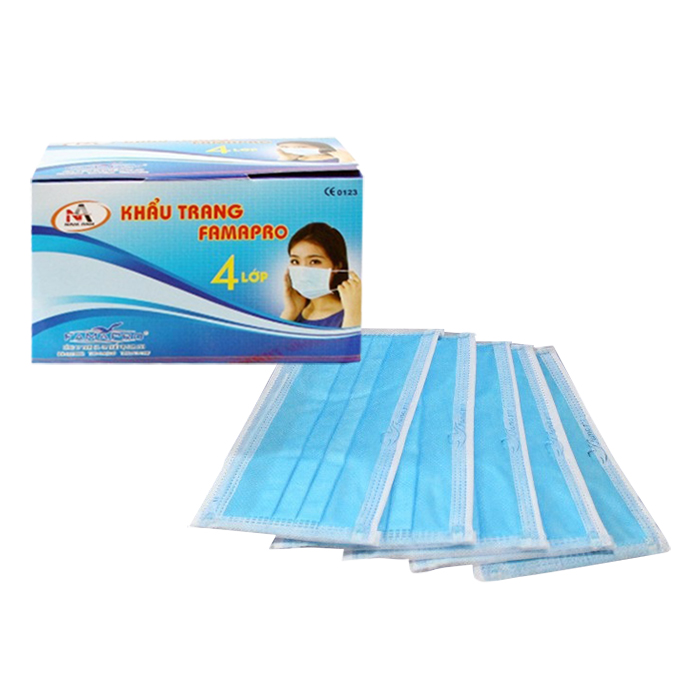 Khẩu trang y tế 4 lớp hộp 50 cái Nam Anh Famapro