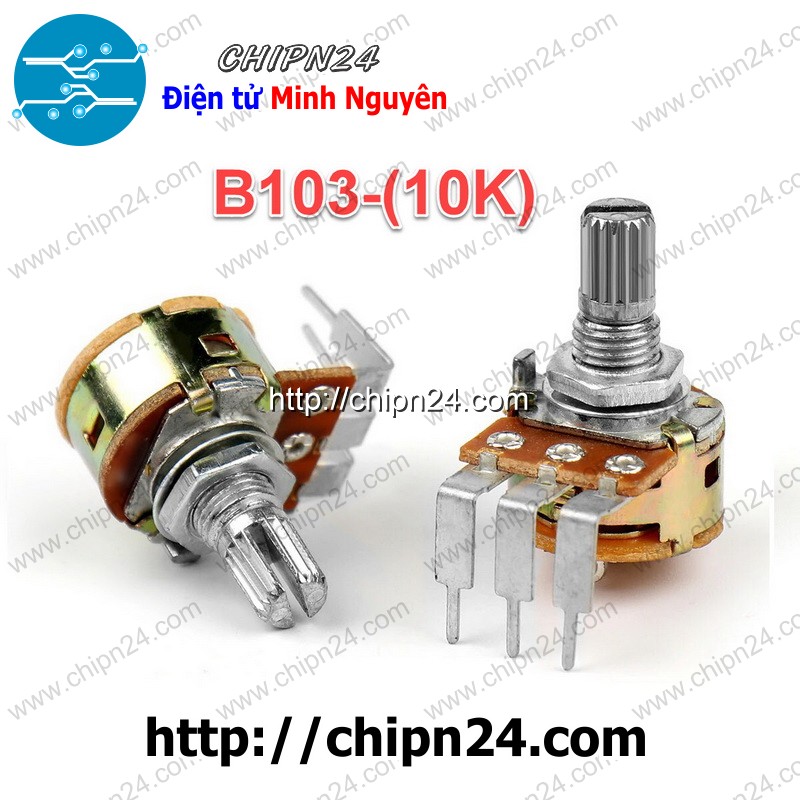 [2 cái] (F102) Biến trở Volume Đơn WH148 có Công tắc (5K/10K/20K/50K/100K/500K) - [Chọn Loại]