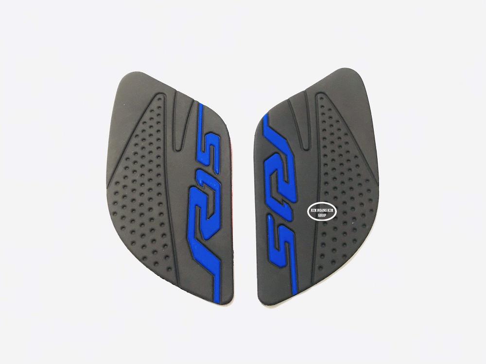 2 miếng Cao Su dán bình xăng xe R15 (Màu Xanh)