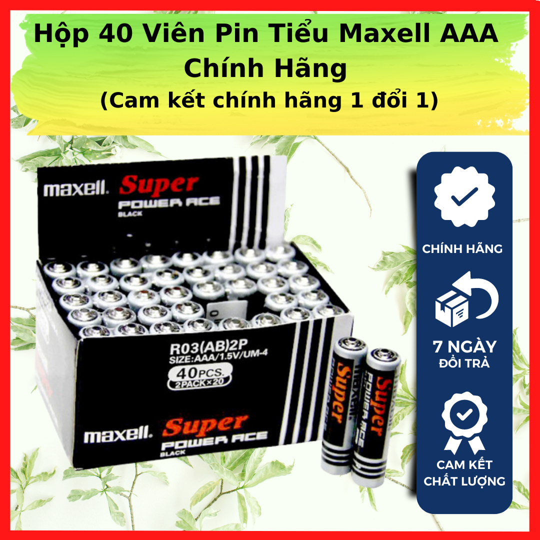 Pin maxell 3a hộp 40 viên hàng công ty