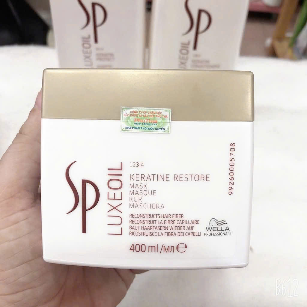 Hấp dầu bảo vệ và phục hồi cấu trúc tóc hư tổn SP WELLA KERATIN LUXE OIL ( hàng chính hãng ) 400ml