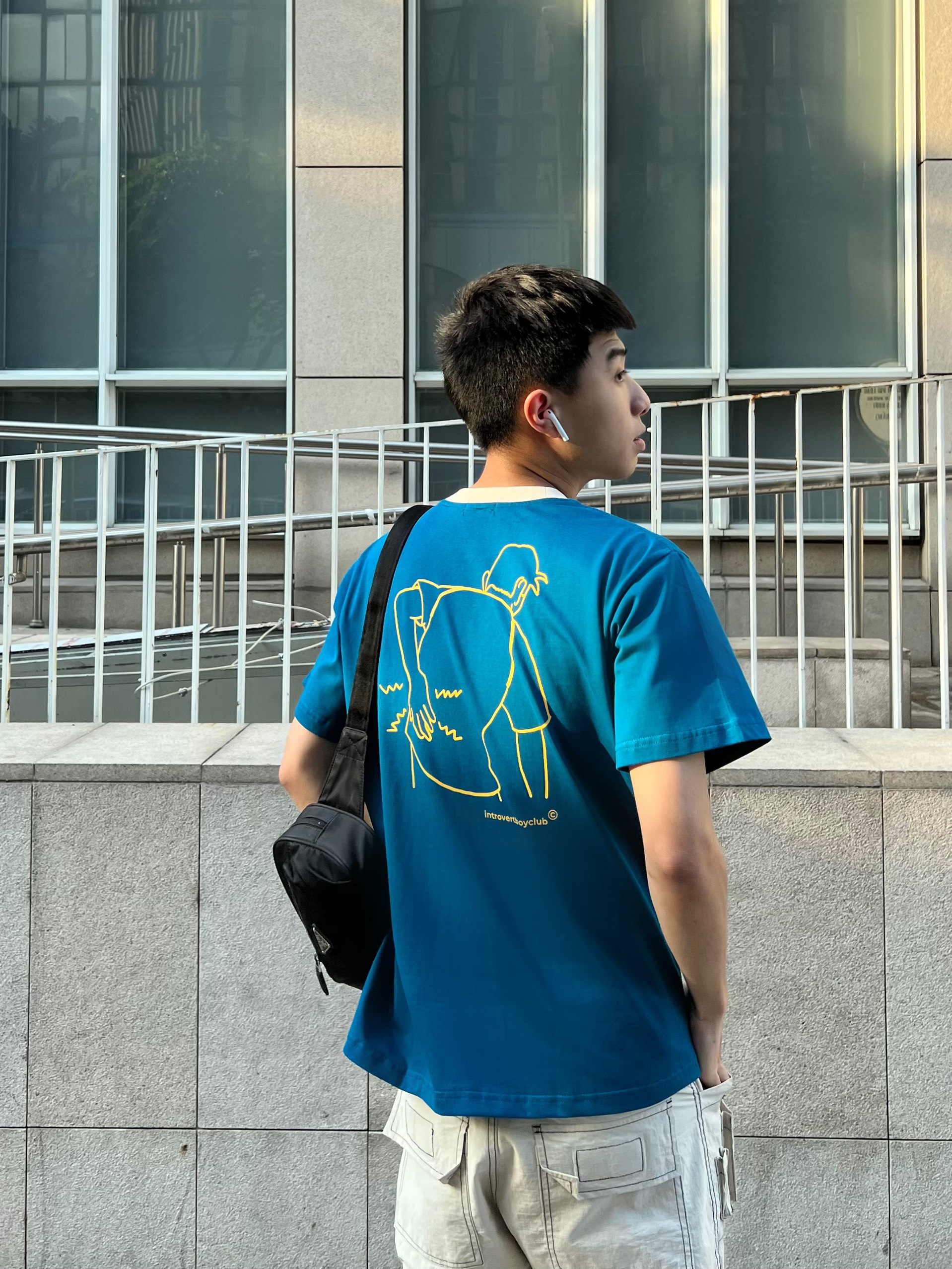 Áo thun Back Hurts Generation - Xanh - Introvert Boy Club