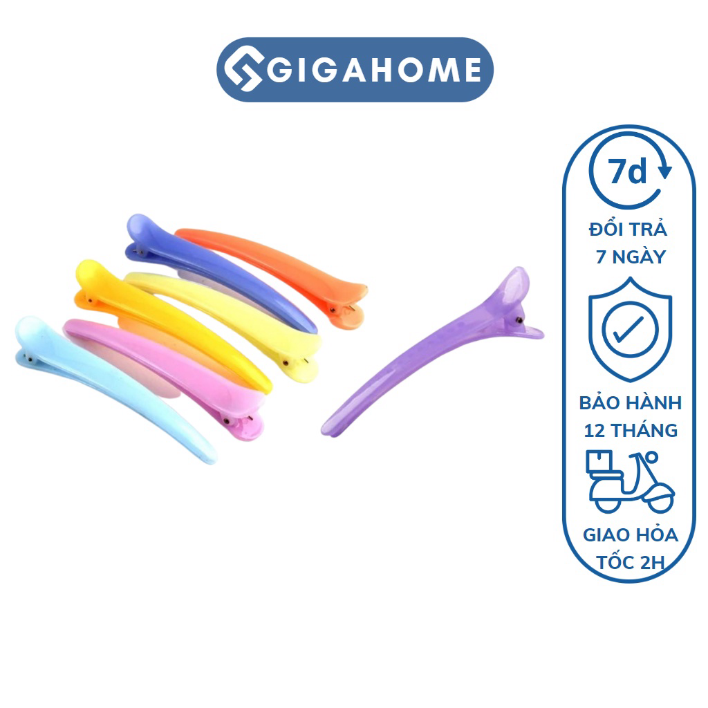 Combo 10 kẹp tóc mái mỏ vịt gigahome màu sắc kẹo ngọt, phong cách hàn quốc 8646