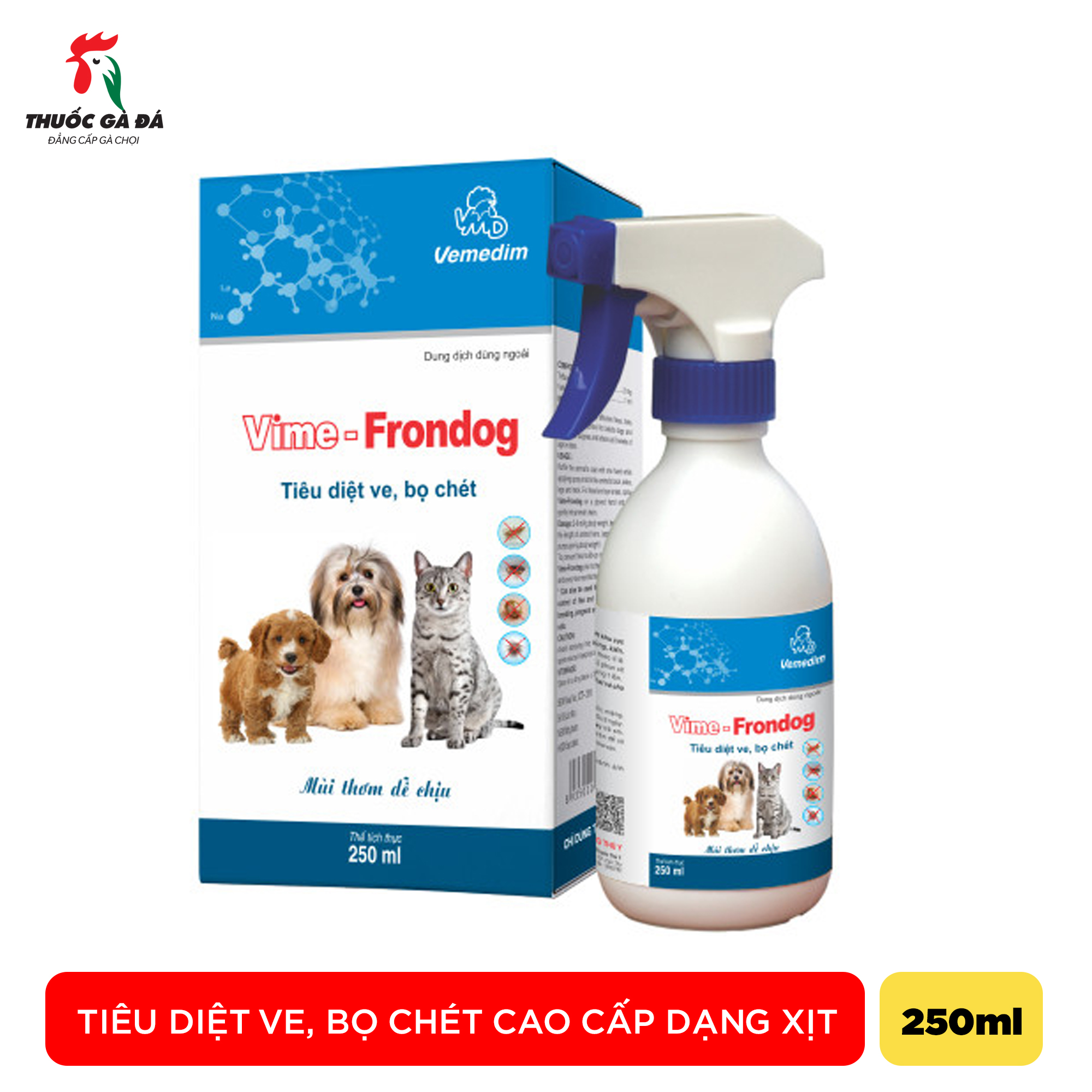 xịt ve rận,bọ chét trên chó mèo.