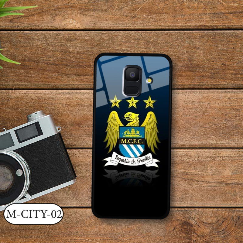 Ốp lưng kính 3D Samsung A6 2018 hình đội bóng