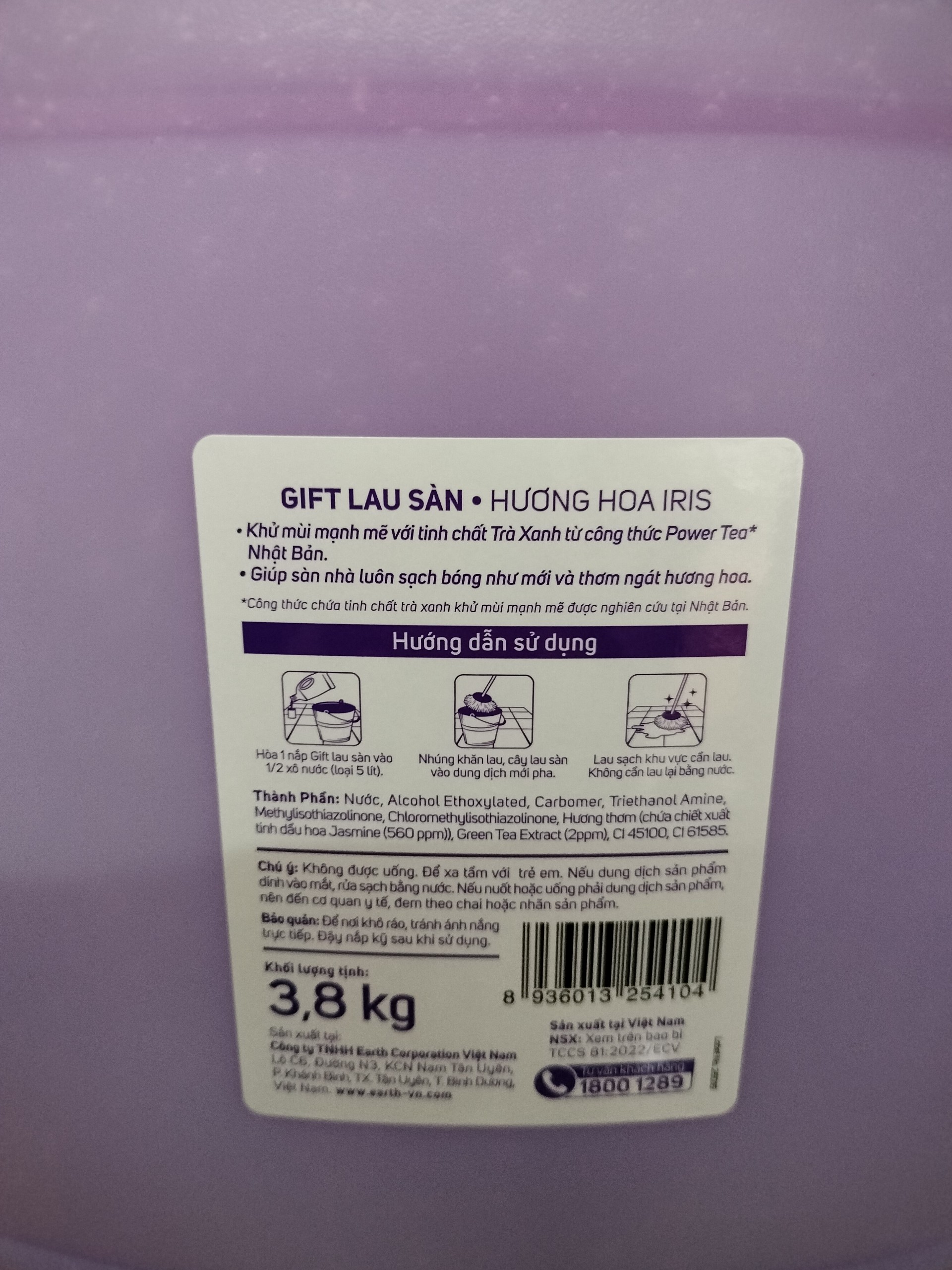 Nước lau sàn Gift 3.8 kg hương IRIS