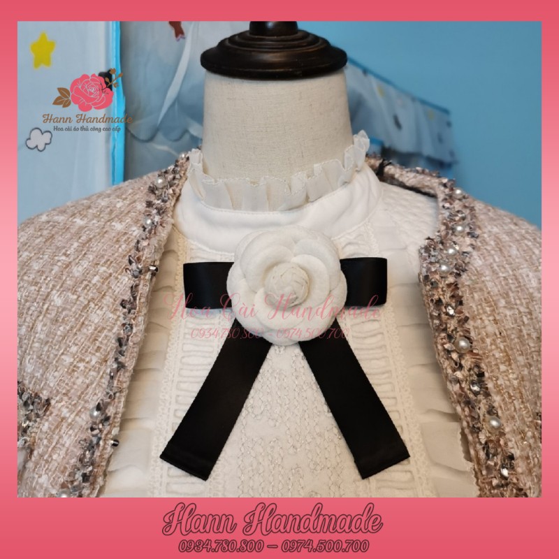 Nơ Cài Áo Cao Cấp Phối Nơ Cao Cấp [HANN HANDMADE - Hoa cài áo, phụ kiện thời trang sỉ]