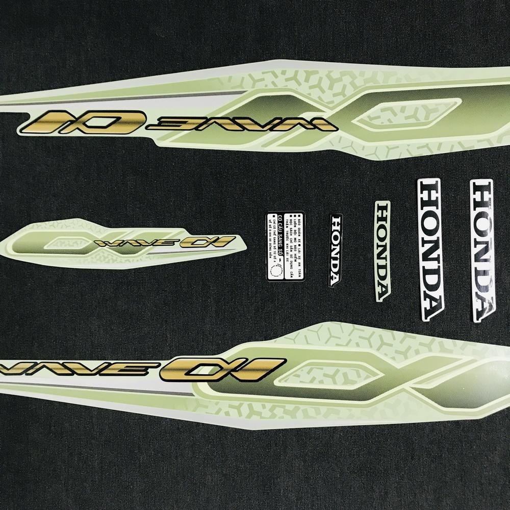 [DECAL] TEM DÁN XE WAVE ANPHA ĐỜI 2019 3 LỚP MẪU MÃ MỚI (MÀU XANH RÊU NHẠT)