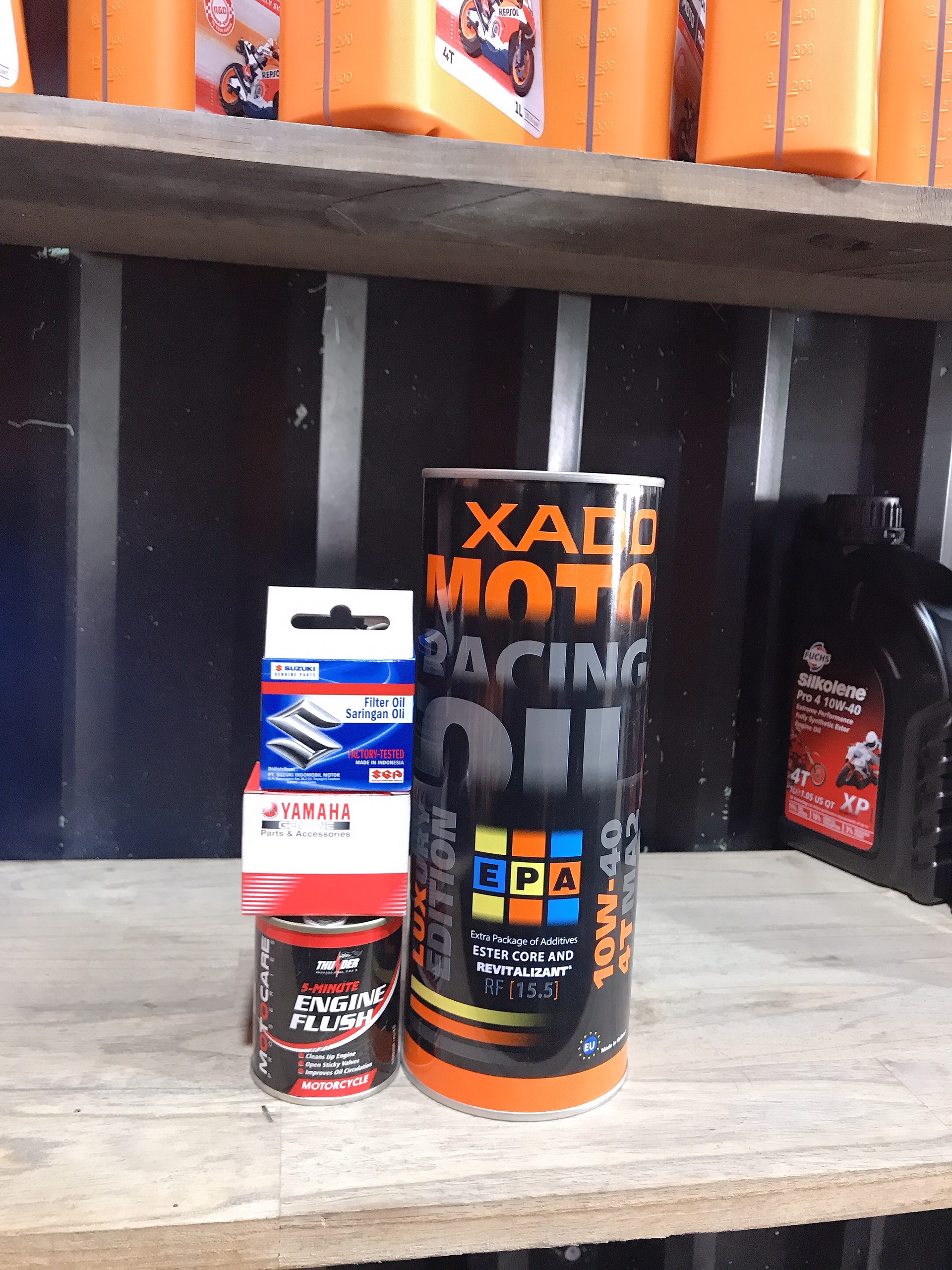 Combo 1,4l xado racing + lọc nhớt suzuki indo