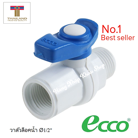 [HCM]Van khóa nước Ecco Thailand 1 răng trong 1 răng ngoài phi 21 (1/2")