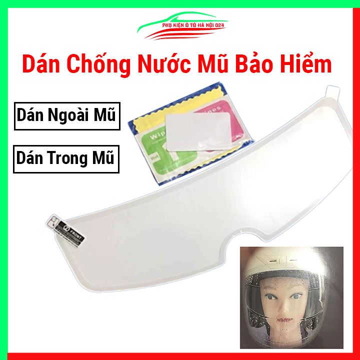 Miếng dán chống nước mũ bảo hiểm cao cấp dán ngoài, trong chống mưa, sương mù đọng lại giảm tầm nhìn