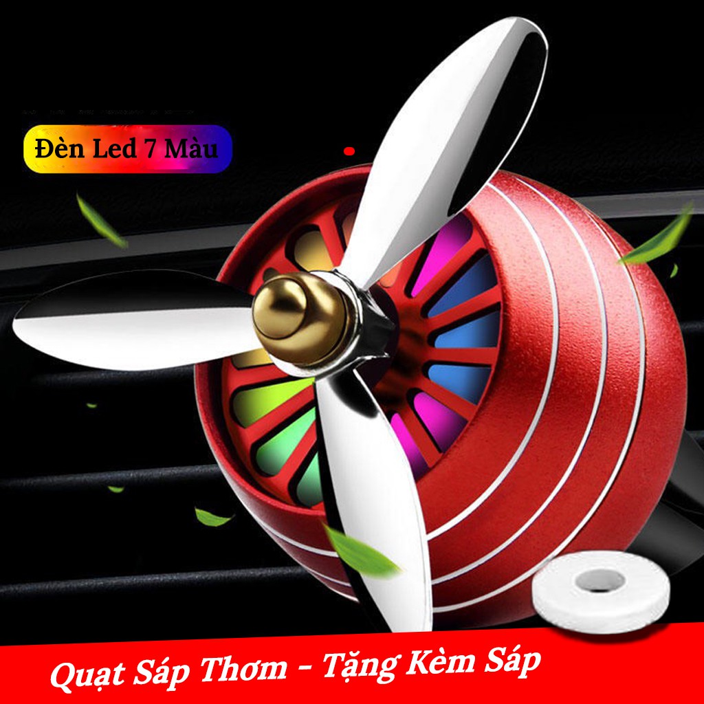 Quạt Sáp Thơm Ô Tô Gắn Cửa Gió Xe VERSION 1 - Có Đèn Led