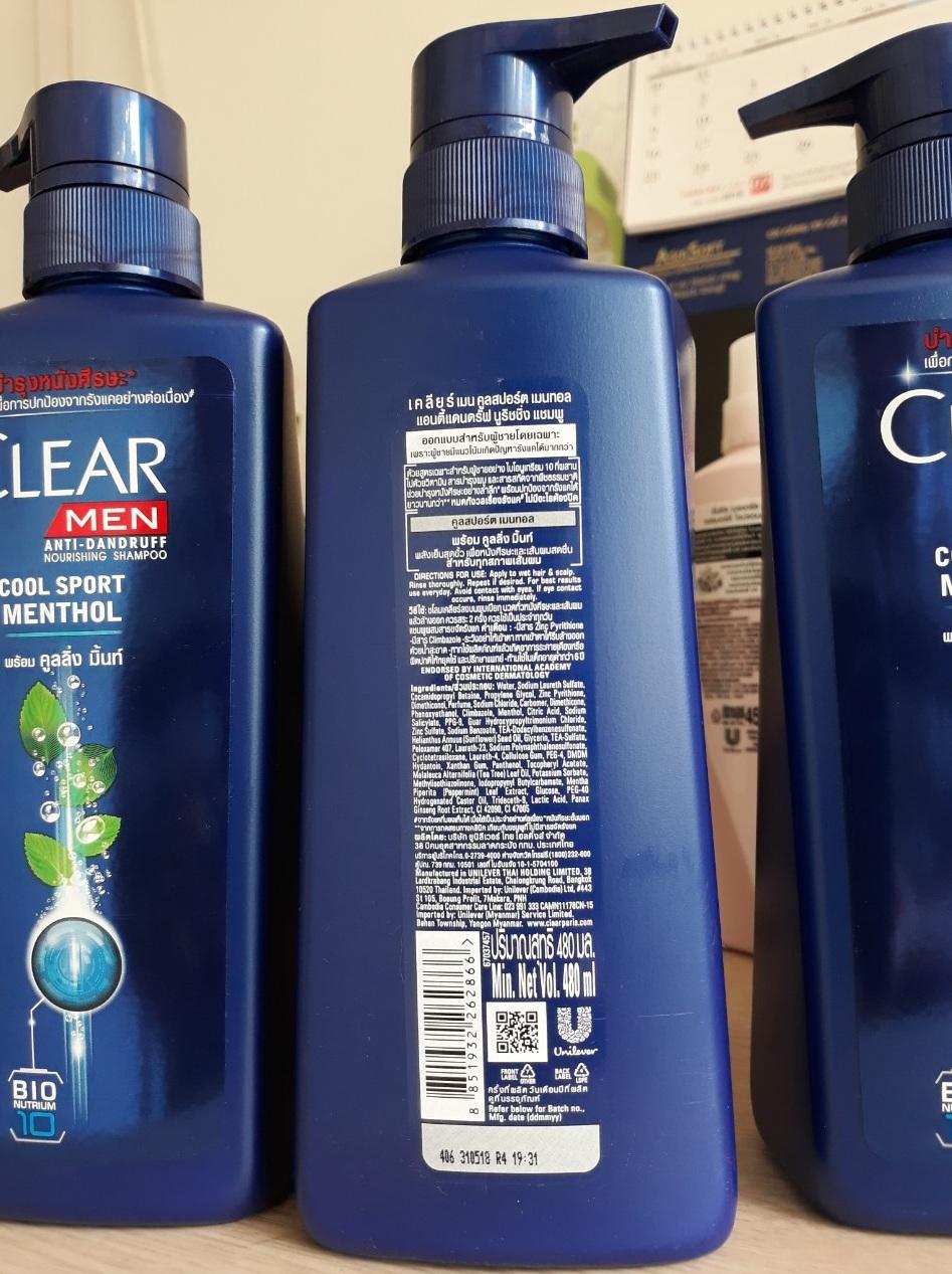 DẦU GỘI ĐẦU CLEAR MEN 450ML THÁI LAN