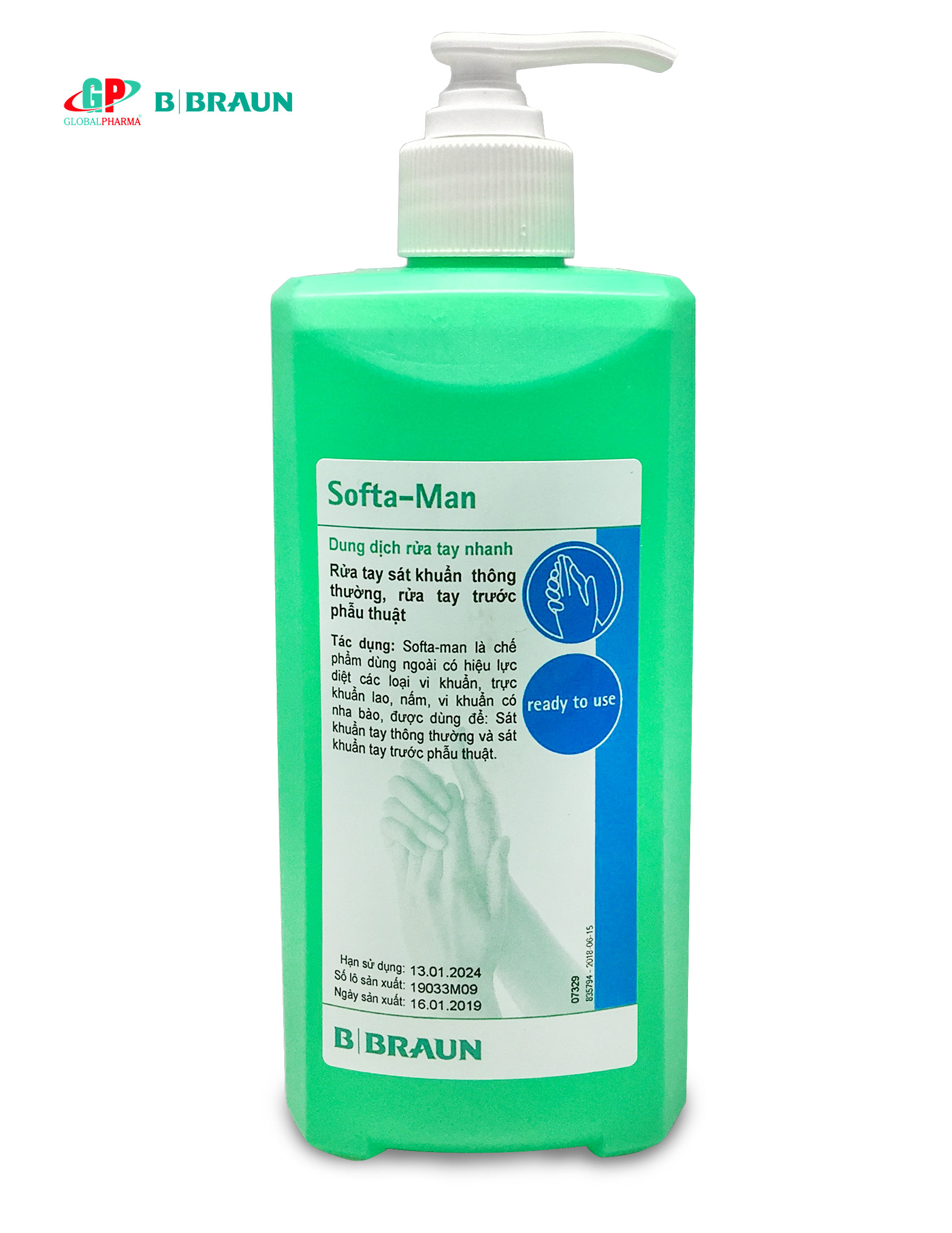 [HCM]Dung dịch rửa tay sát khuẩn nhanh Softa-Man 500ml
