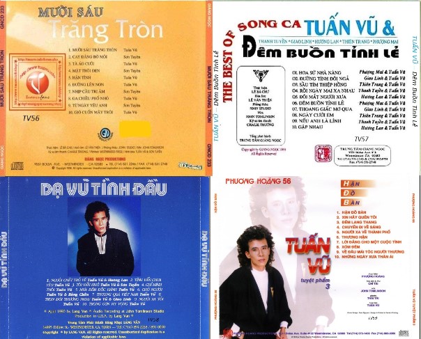 Bộ 4 Đĩa CD Tuấn vũ