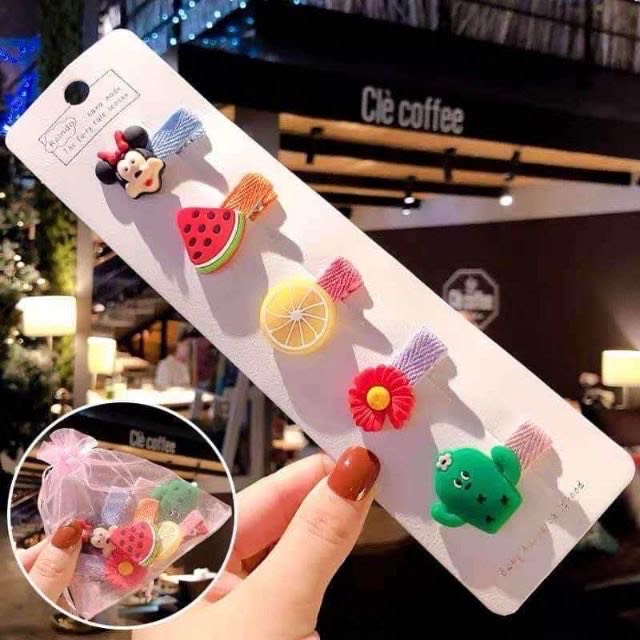 Sét 5 kẹp tóc cho bé yêu