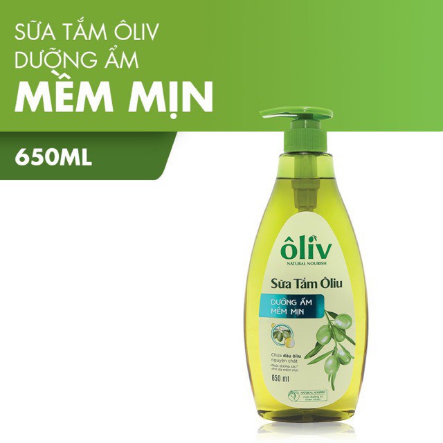 [HCM]Sữa Tắm Ôliv 650ml Dưỡng Ẩm Sáng Da (Tặng)