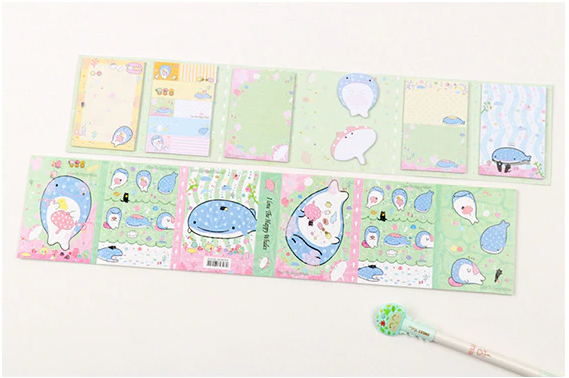 Sổ giấy note cute little whale - mẫu 3