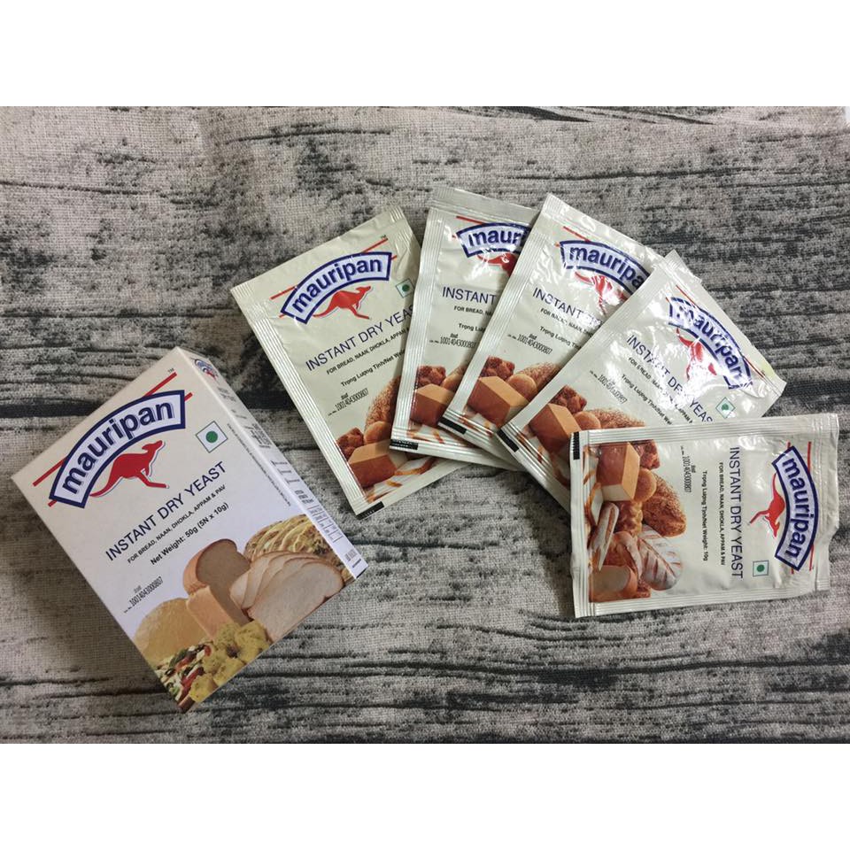 Men nở làm bánh mỳ, bánh pizza hộp 5 gói x 10g