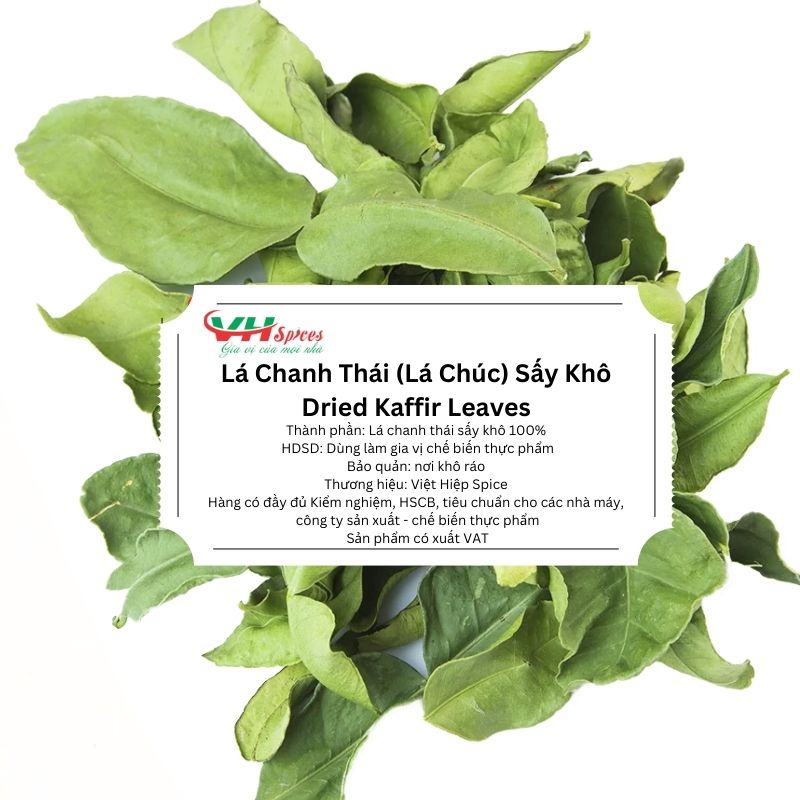 Lá chanh thái - lá chúc hữu cơ sấy khô nguyên lá việt hiệp