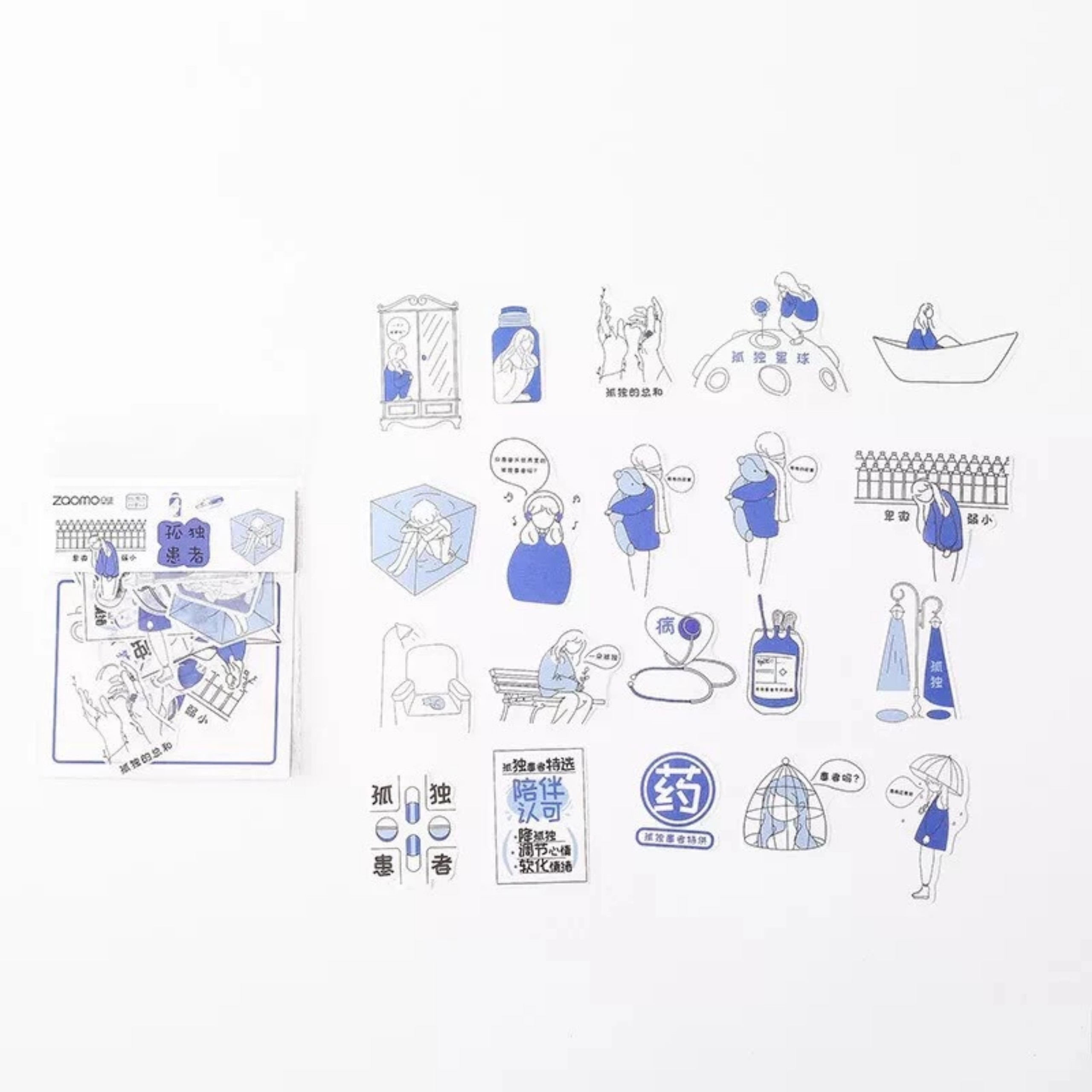 Set 40 Hình Dán Sticker Cuộc Sống Hằng Ngày