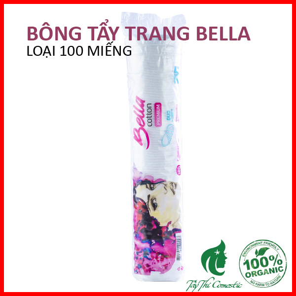 Bông Tẩy Trang Bella Duo Cotton Đủ Size