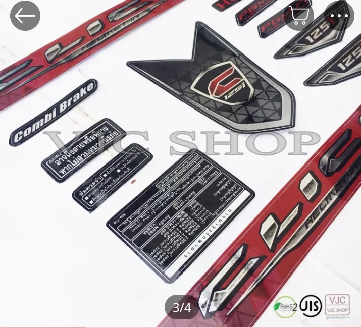 Bộ tem xe click Thái 2016 màu đen