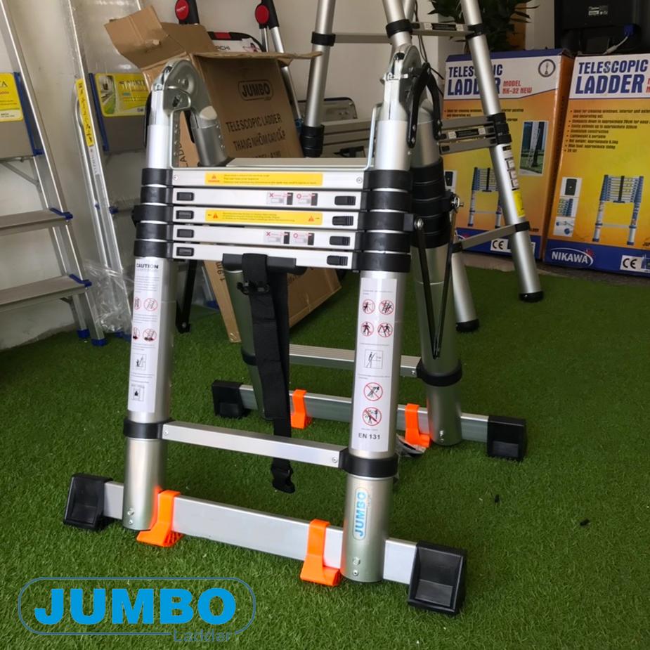 Thang nhôm rút đôi chữ A Jumbo A190 - 3,8m
