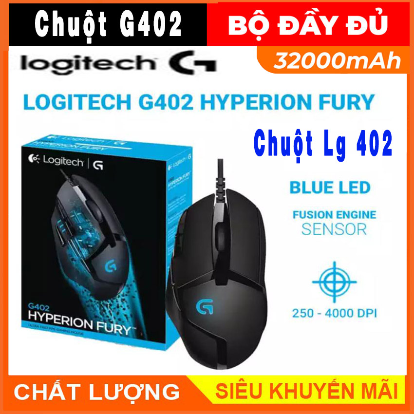 Chuột game Logitech G402,Chuột chơi game Logitech G402,Chuột logitech g402 hyperion fury ultra fast cao cấp, giá rẻ, bảo hành 1 đổi 1 uy tín.