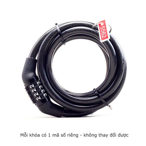 KHÓA DÂY XE ĐẠP 4 SỐ BICYCLE LOCK MÃ KHÓA CỐ ĐỊNH