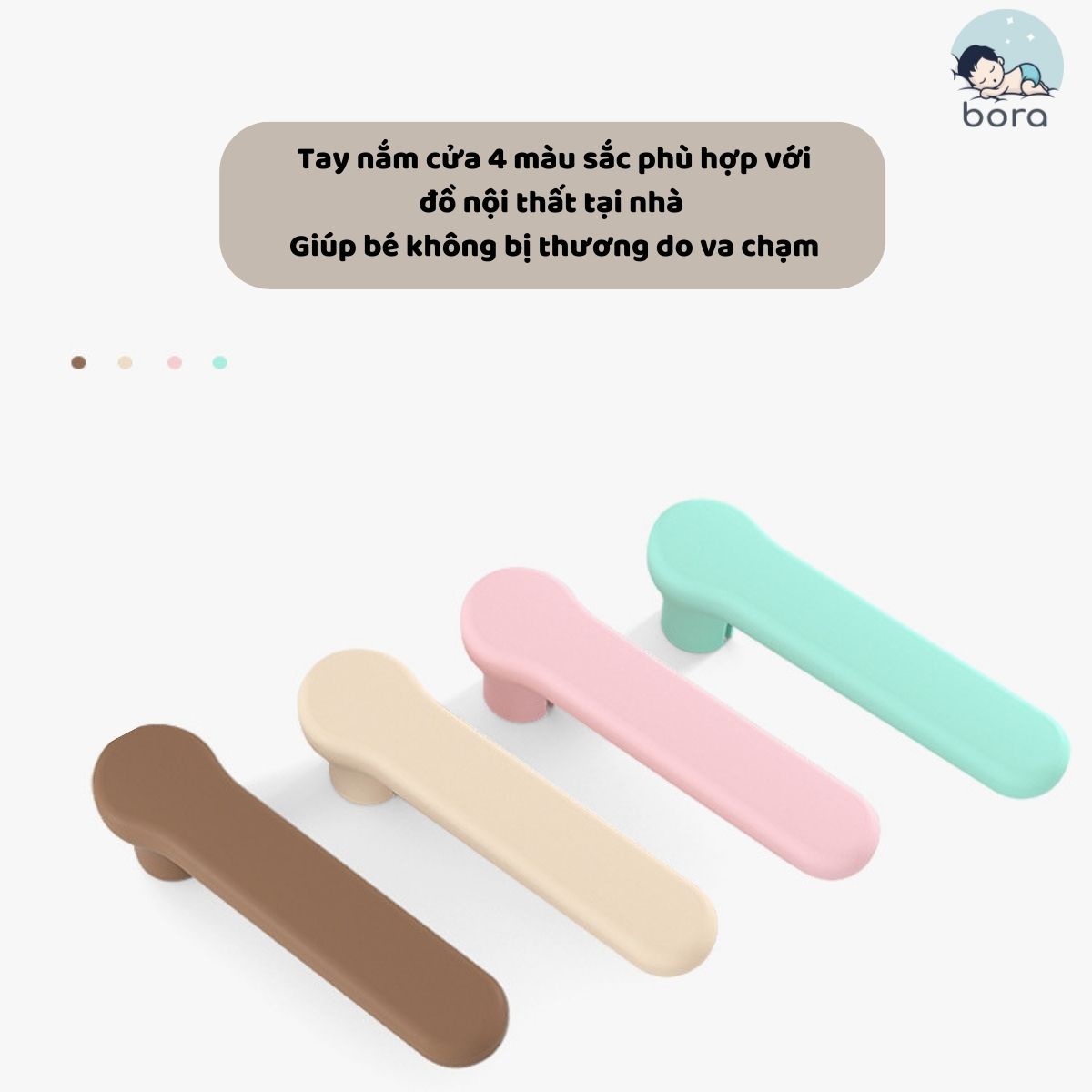 Bọc tay nắm cửa silicon an toàn cho bé