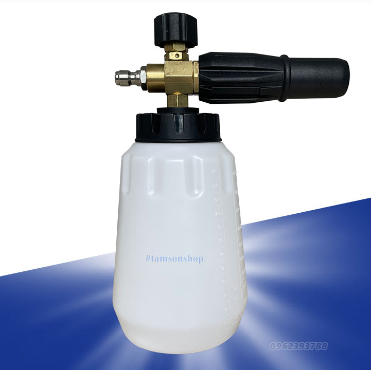 Bình rửa xe tạo bọt tuyết áp lực cao ZH05, lõi đồng xịn, miệng rộng dễ đổ nước