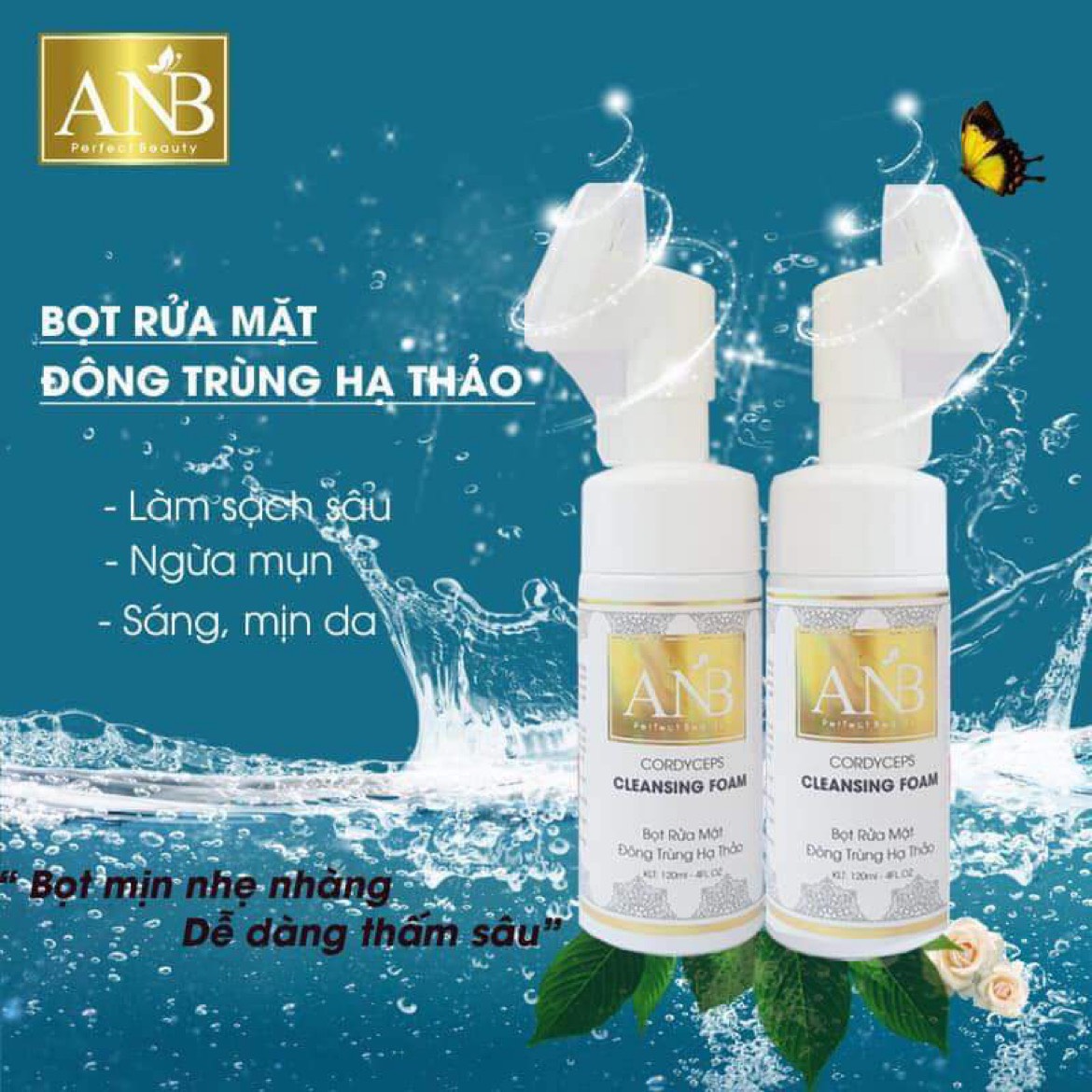 [SẢN PHẨM CHÍNH HÃNG]SỮA RỬA MẶT ĐÔNG TRÙNG HẠ THẢO ANB
