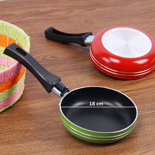 Chảo 2 quai 22cm và chảo 1 quai 18cm chống dính cao cấp, hợp kim nhôm, dẫn nhiệt tốt, an toàn và tiện lợi
