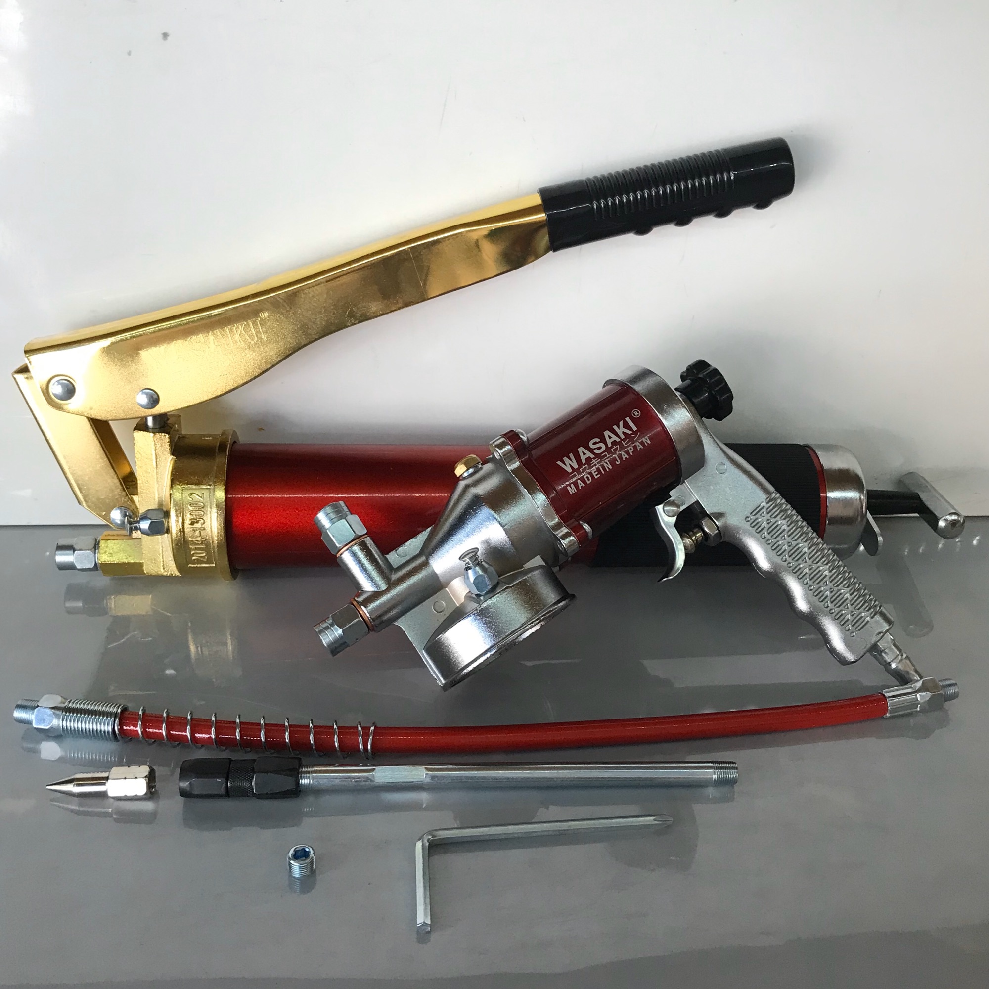 BƠM MỠ BÒ DÙNG HƠI HOẶC TAY CAO CẤP 900cc